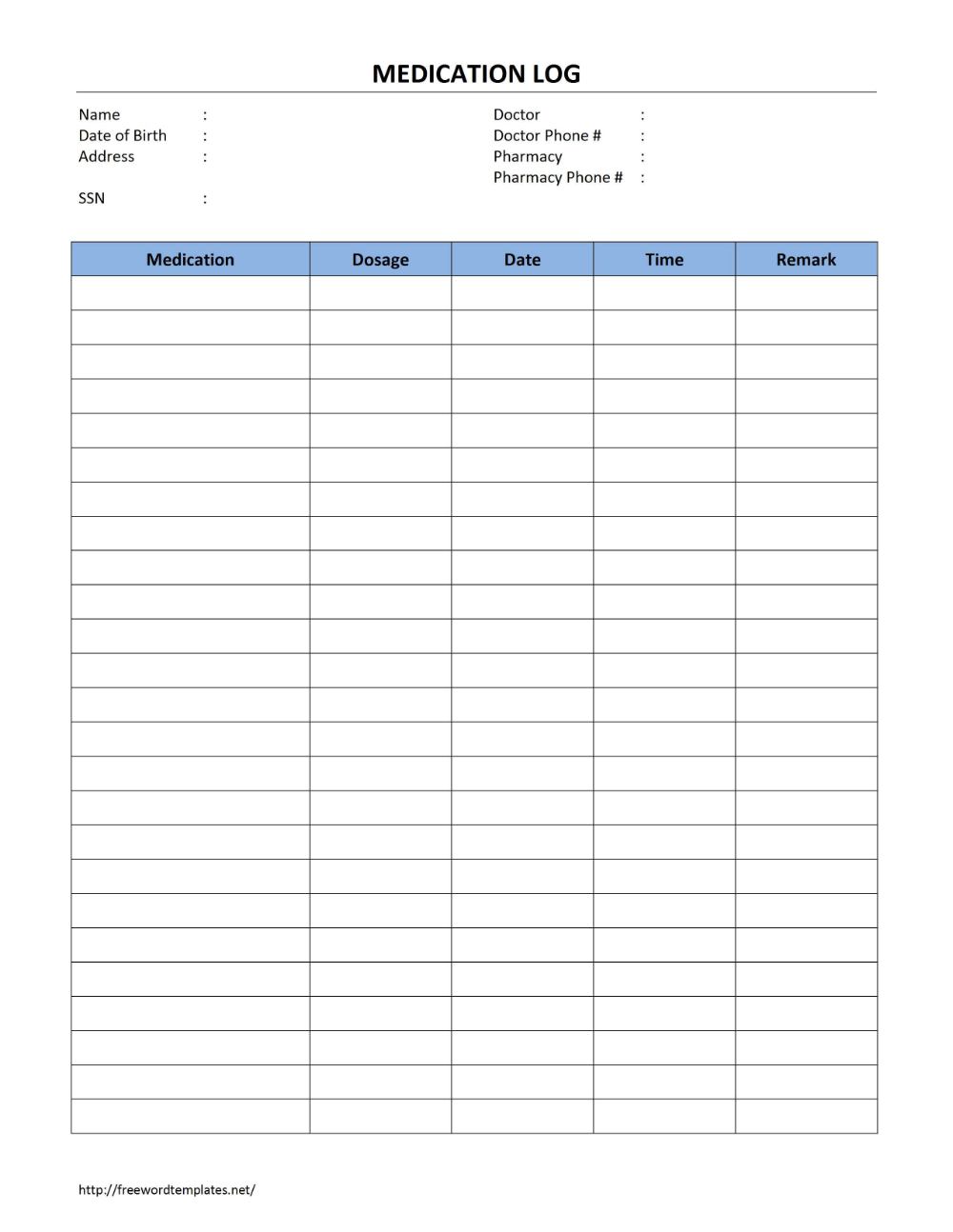 Medication Log Sheets - 10 Free Pdf Printables | Printablee with regard to Medication Sample Log Template