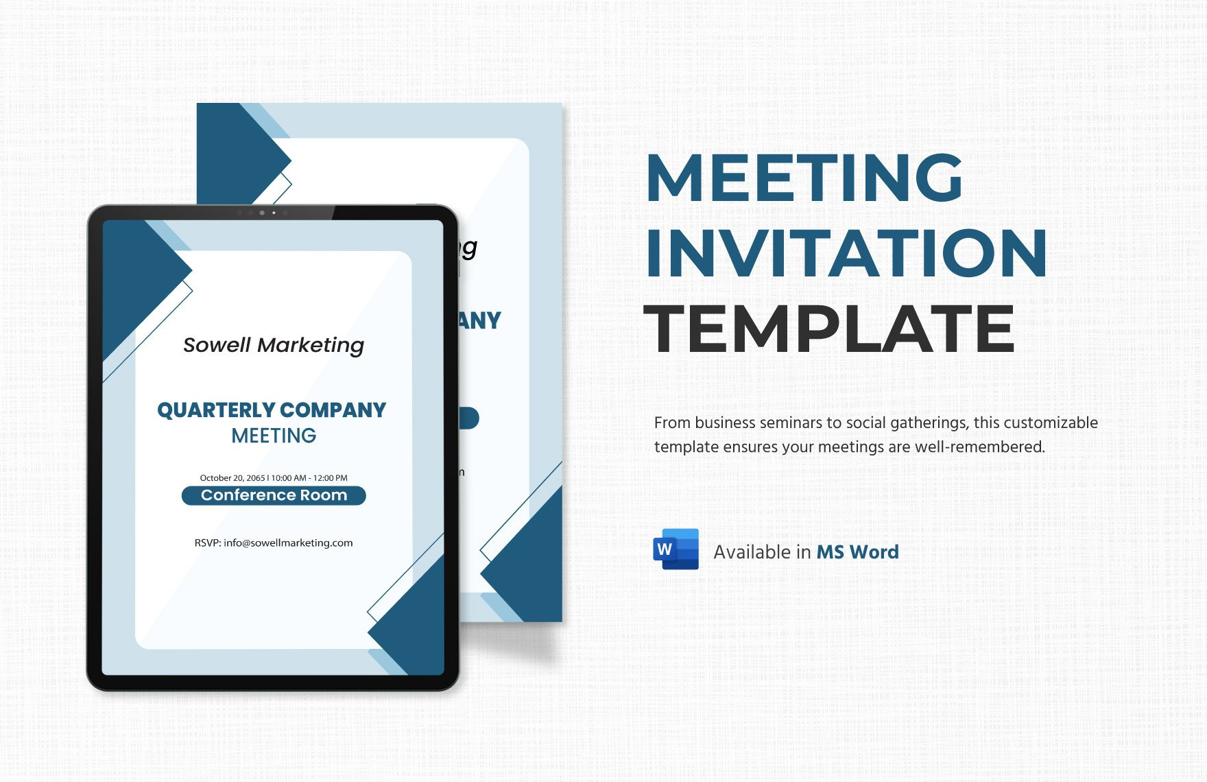 Meeting Invitation Template In Illustrator, Publisher, Pages, Psd in Outlook Meeting Invite Sample Template