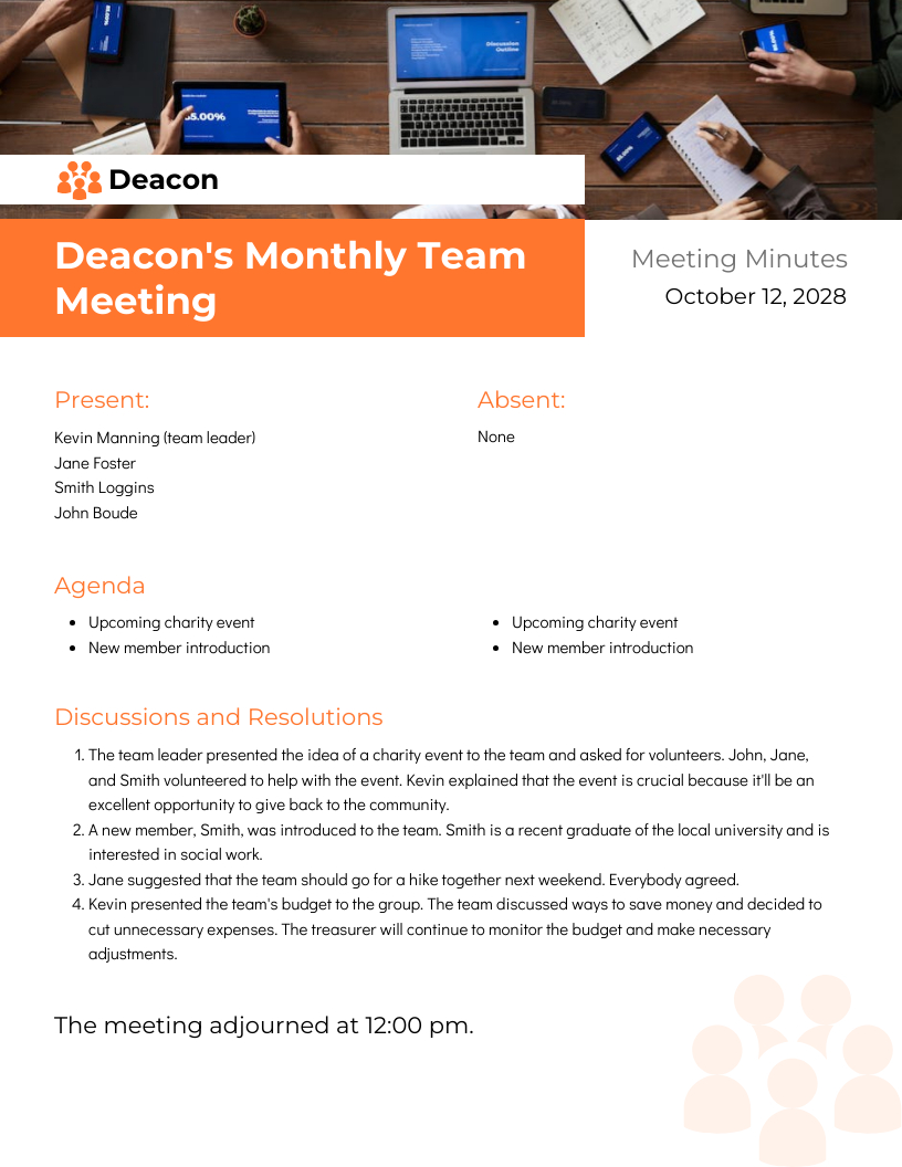 Meeting Report Template - Venngage inside Conference Report Sample Template