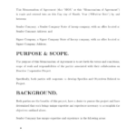 Memorandum Of Agreement Template Template   Agreements Regarding MOA Sample Template