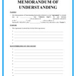 Memorandum Of Understanding Agreement Template | Free Agreement With Regard To Memorandum Of Agreement Template Sample