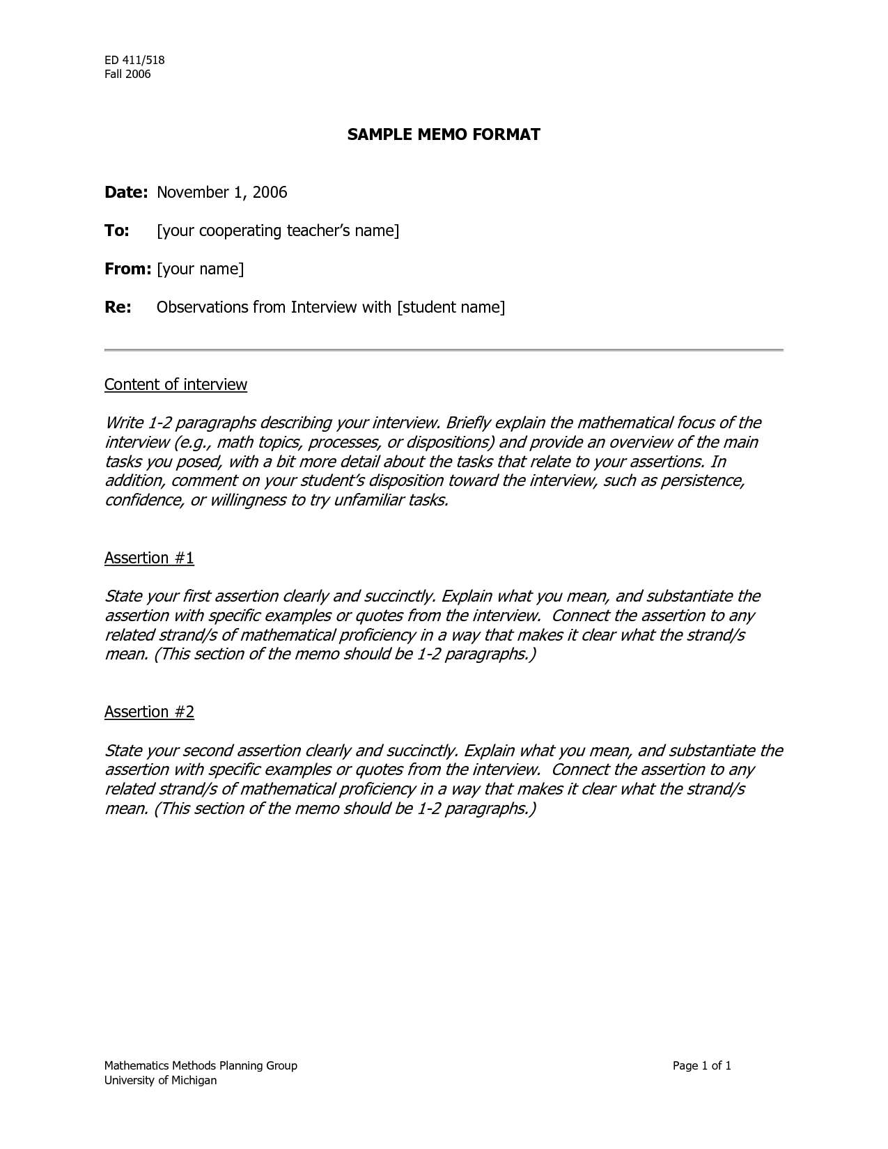 Memorandum with regard to Memorandum Sample Template