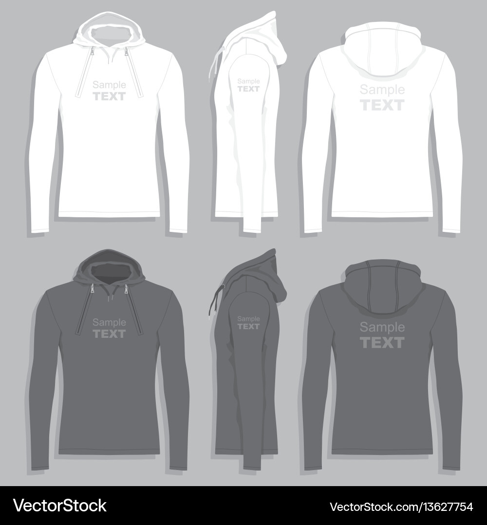 Mens Hoodie Design Template Royalty Free Vector Image inside Hoodie Sample Template