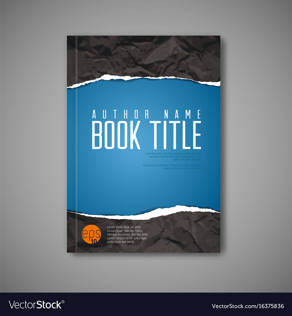 Modern Abstract Blue Book Cover Template Vector Image intended for Book Cover Sample Template