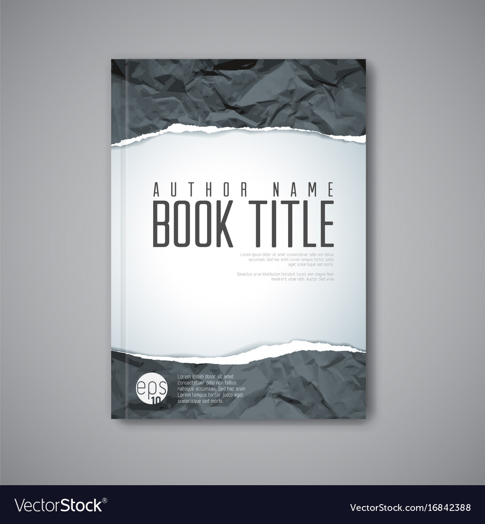 Modern Abstract Book Cover Template Royalty Free Vector regarding Book Cover Sample Template