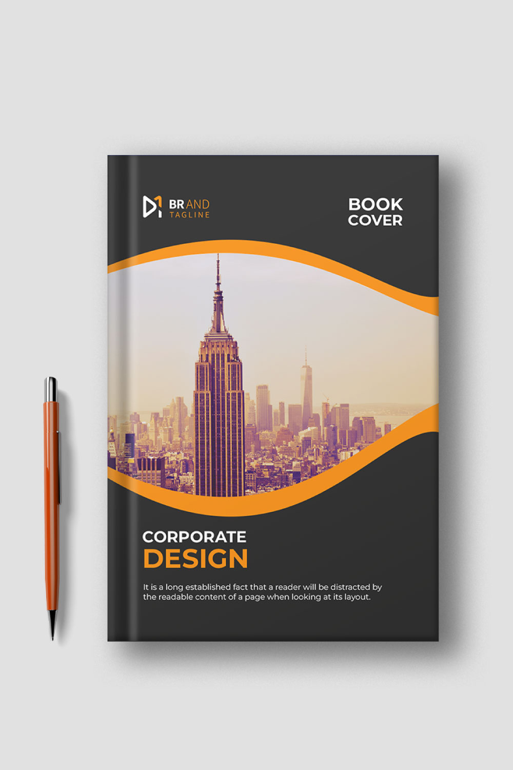 Modern Book Cover Design Template within Book Cover Sample Templates