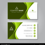 Modern Business Card Template Flat Design Vector Image In Business Card Sample Template