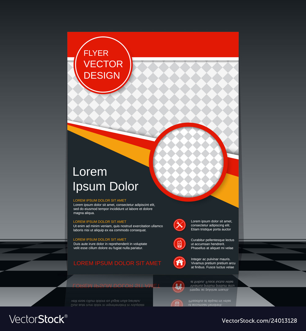 Modern Business Flyer Design Template Royalty Free Vector for Free Flyer Sample Template