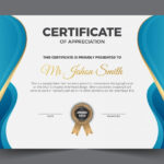 Modern Certificate Award Template Design Vector Illustration With Award Certificate Template Sample