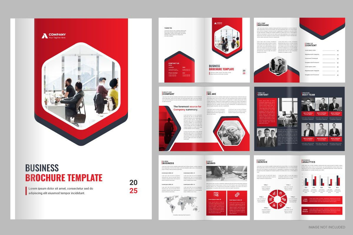 Modern Corporate Business Brochure Template Company Profile Layout throughout Business Brochure Sample Templates