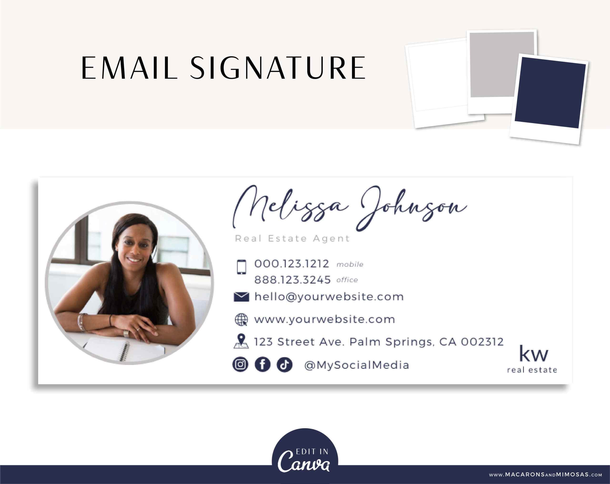 Molly // Email Signature Template intended for Email Signature Sample Templates