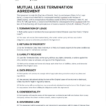 Mutual Lease Termination Agreement   Free To Use Pertaining To Free Mutual Release Sample Template