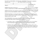 Mutual Release Agreement Template, Web A Mutual Release Agreement Inside Free Mutual Release Sample Template