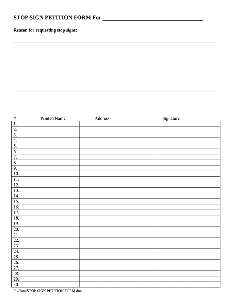 Neighborhood Petition Template - Fill Online, Printable, Fillable regarding Petition Template Sample