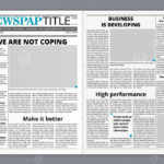 New Newspaper Spread Sheets Print Layout Template Illustration With Newspaper Layout Template Sample