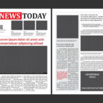 News Today Newspaper Design Template 22178033 Vector Art At Vecteezy Within Newspaper Layout Template Sample