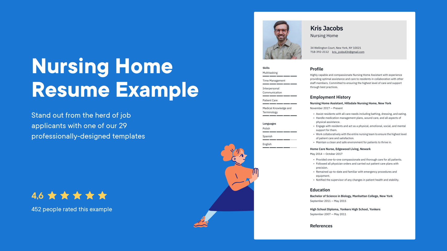 Nursing Home Resume Examples &amp;amp; Templates (2024) · Resume.io with Sample Nursing Resume Templates