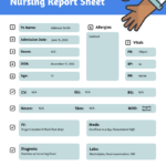 Nursing Report Sheets Template   Venngage Within Nursing Report Sheet Templates Sample