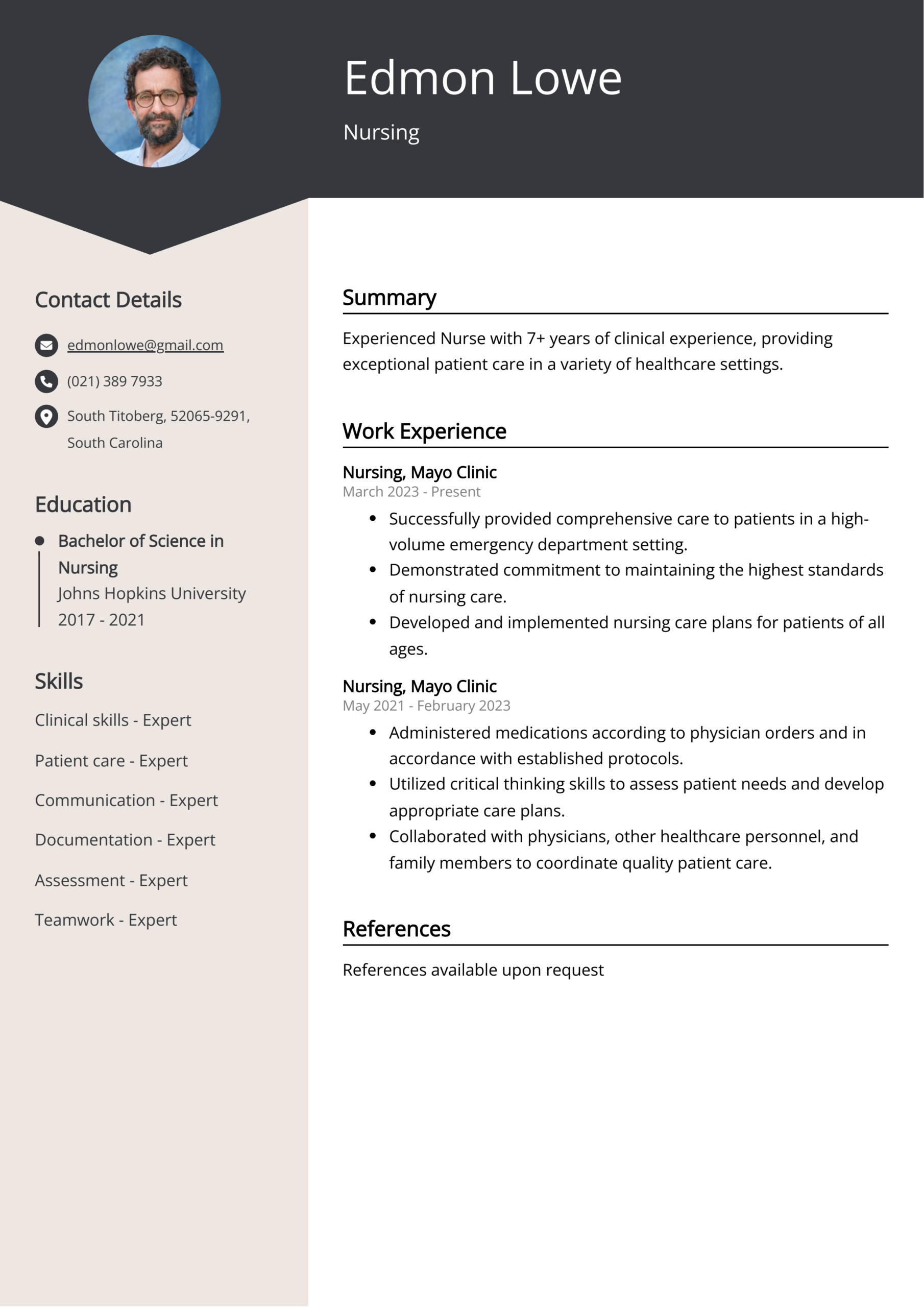 Nursing Resume: Job Description, Sample &amp;amp; Guide with regard to Nursing Resume Template Sample