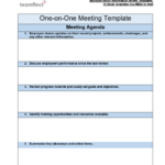 One On One Meeting Template Inside One On One Meeting Sample Template