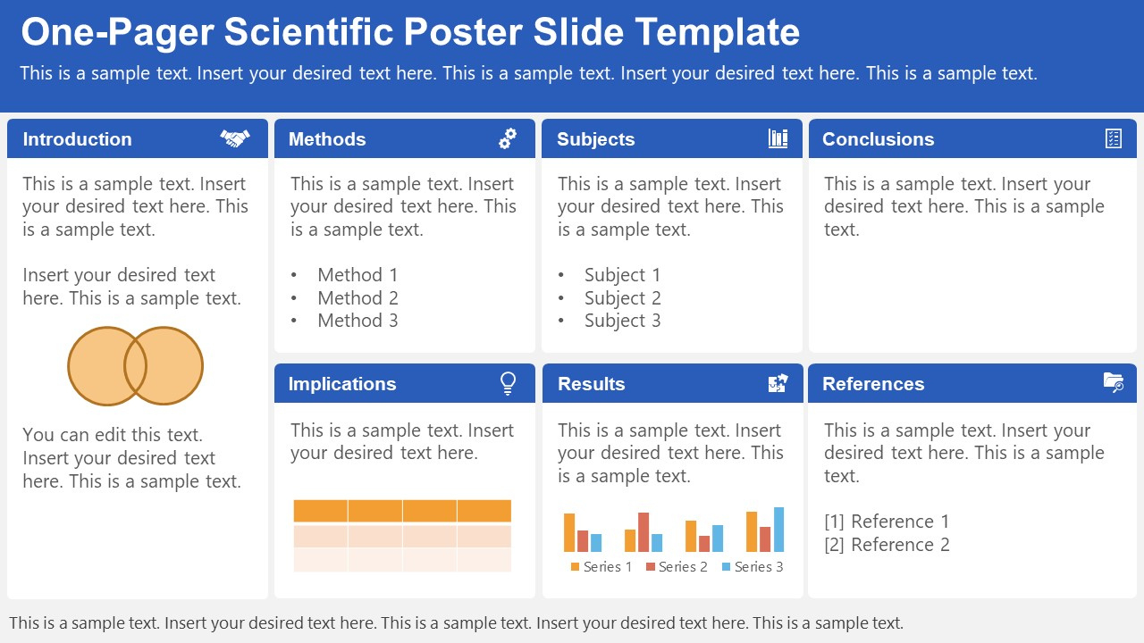 One-Pager Scientific Poster Template For Powerpoint intended for Poster Presentation Template Sample