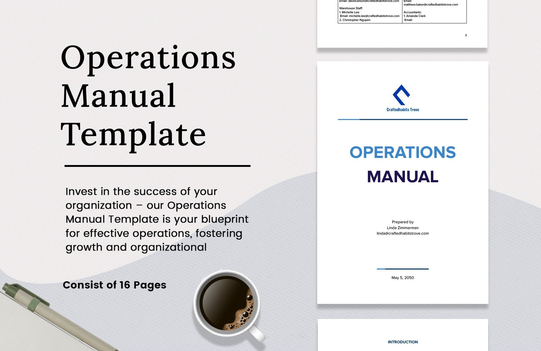 Operations Manual Template In Word, Pdf, Google Docs - Download intended for User Manual Template Sample