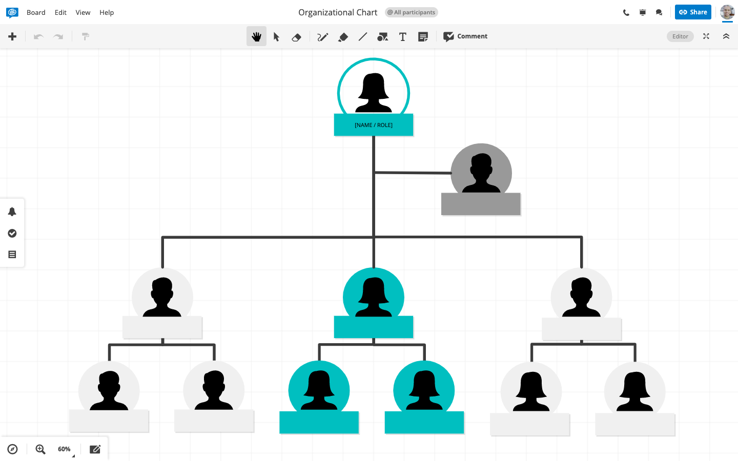 Organizational Chart Free Template | Conceptboard inside Org Chart Sample Template