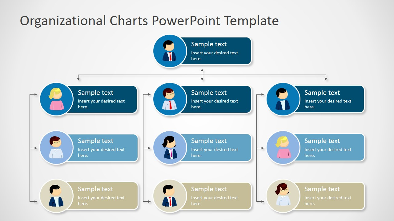 Organizational Charts Powerpoint Template intended for Organizational Chart Template Sample Free