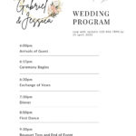 Page 2   Free, Custom Printable Wedding Program Templates | Canva Inside Free Sample Wedding Programs Templates