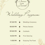 Page 5   Free, Custom Printable Wedding Program Templates | Canva In Wedding Program Sample Template