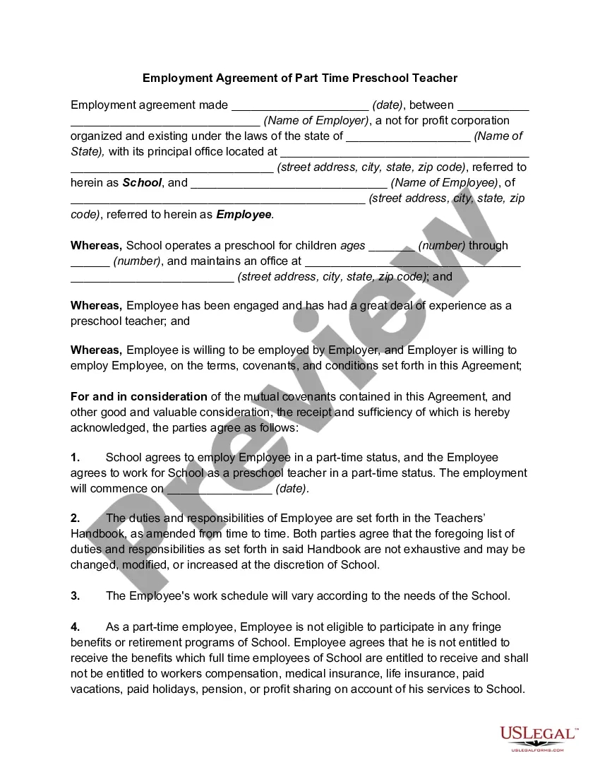 Part Time Teacher Contract Sample For Teachers | Us Legal Forms for Teacher Contract Sample Template