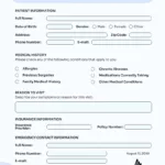 Patient Information Medical Form Template   Venngage Pertaining To Medical Form Template Sample