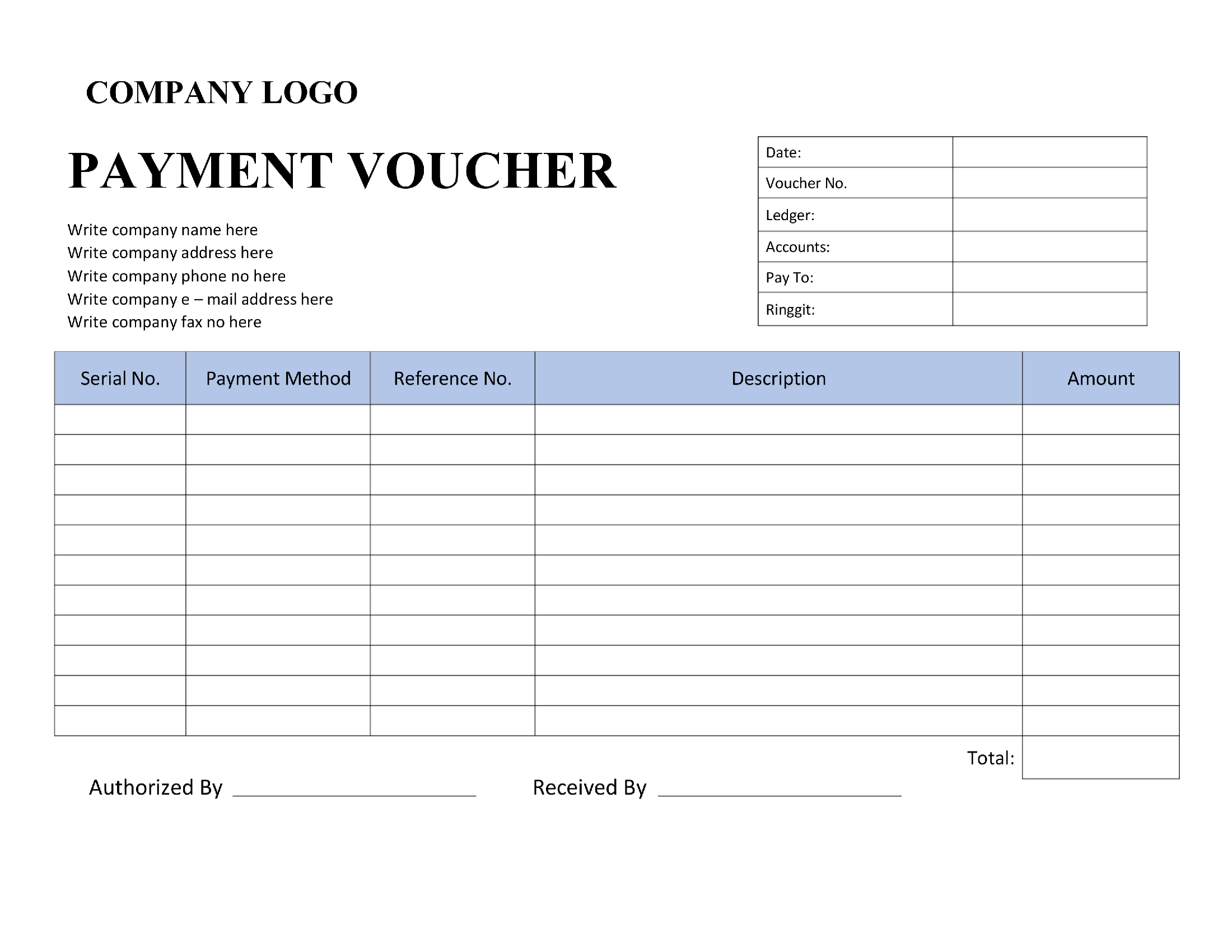 Payment Voucher Template | Forms - Docs - 2023 with Payment Voucher Sample Template