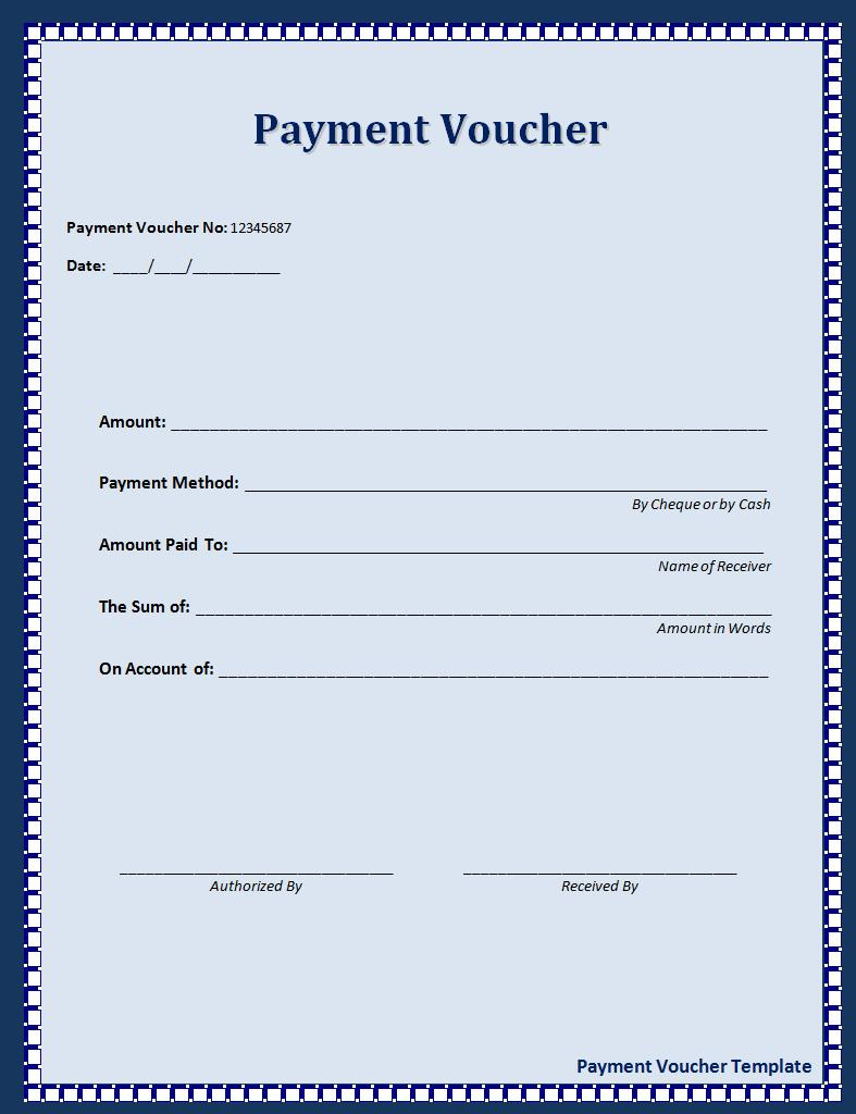 Payment Voucher Templates | Voucher Templates | Free Word Templates inside Payment Voucher Sample Template