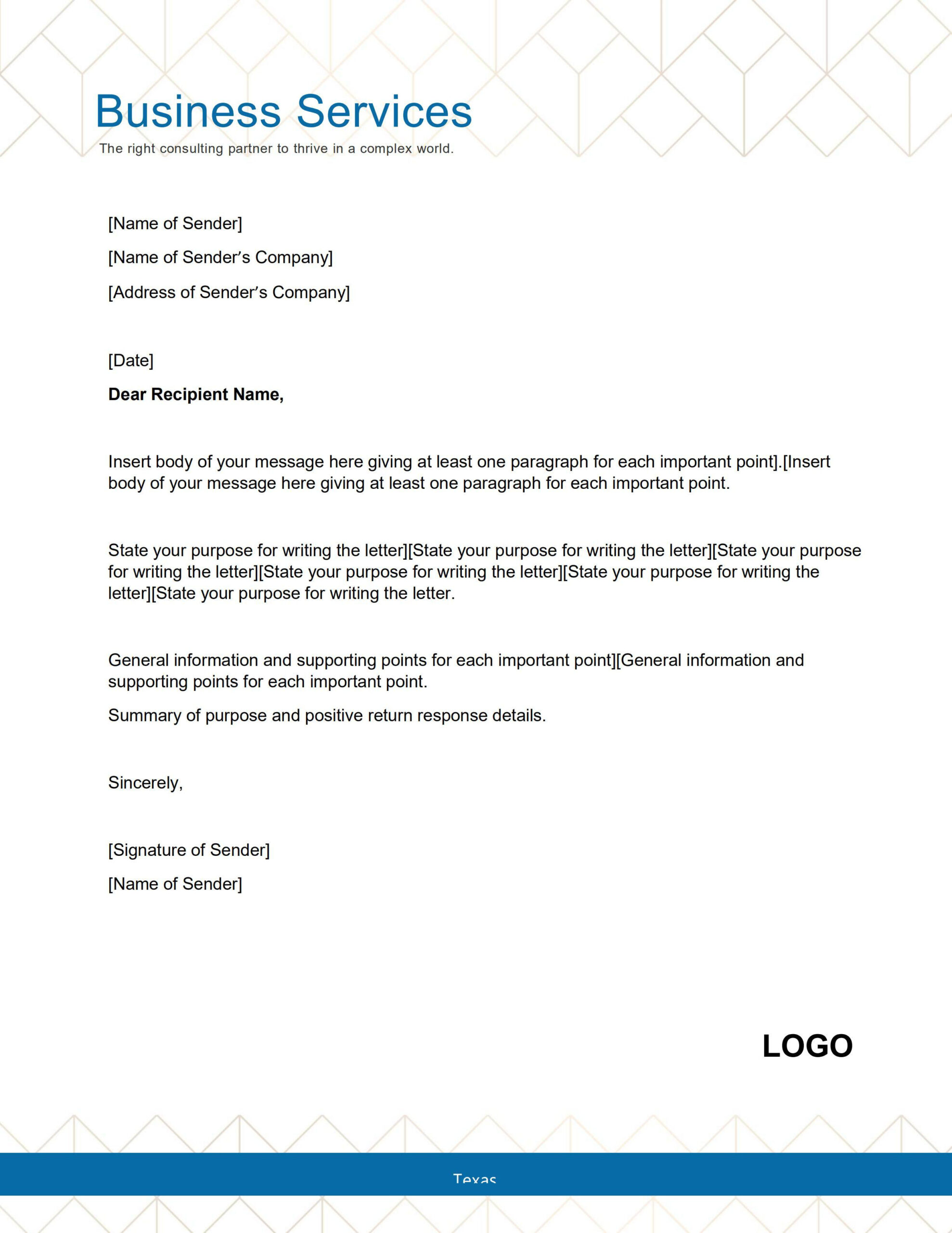 Pdf Of Simple Business Letter.pdf | Wps Free Templates throughout Free Business Letter Sample Template