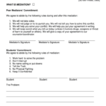 Peer Mediation Contract: Fill Out & Sign Online | Dochub Throughout Mediation Agreement Template Sample