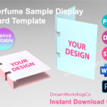 Perfume Sample Display Card Template, Perfume Display Card With Perfume Sample Card Template