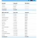 Personal Budget Free Google Sheets & Excel Template   Gdoc.io Pertaining To Monthly Budget Sample Template