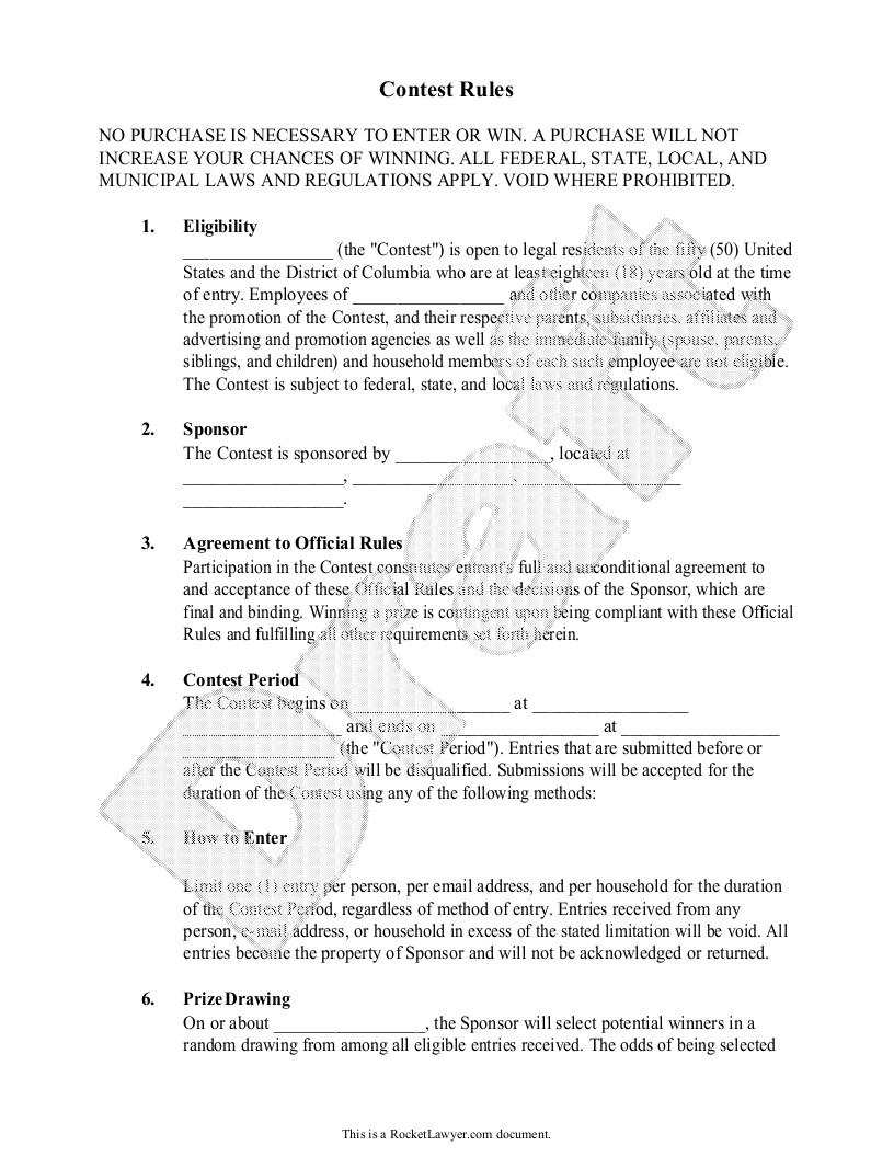 Photo Contest Rules Template, Edit The Template — Logo, Images intended for Contest Rules Sample Template