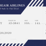 Plane Boarding Ticket Design Template In Psd, Word, Publisher With Regard To Sample Airline Ticket Template