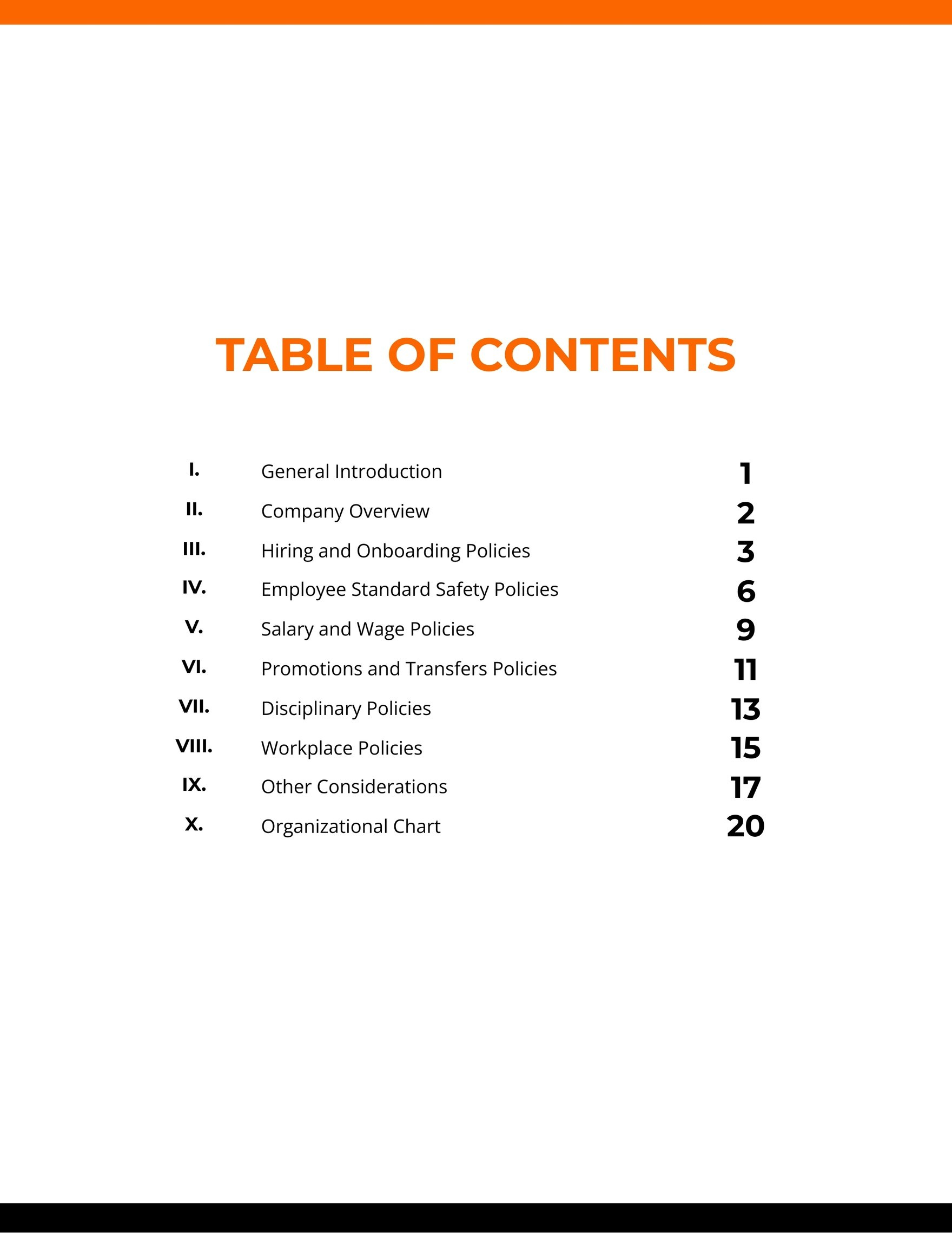 Policy Table Of Contents Template In Google Docs, Publisher, Word inside Sample Table Of Contents Template