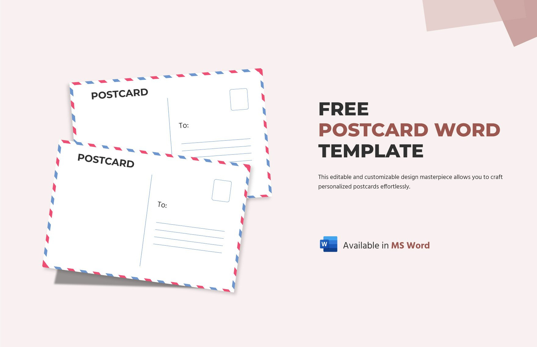 Postcard Templates In Word - Free Download | Template with regard to Postcard Sample Template