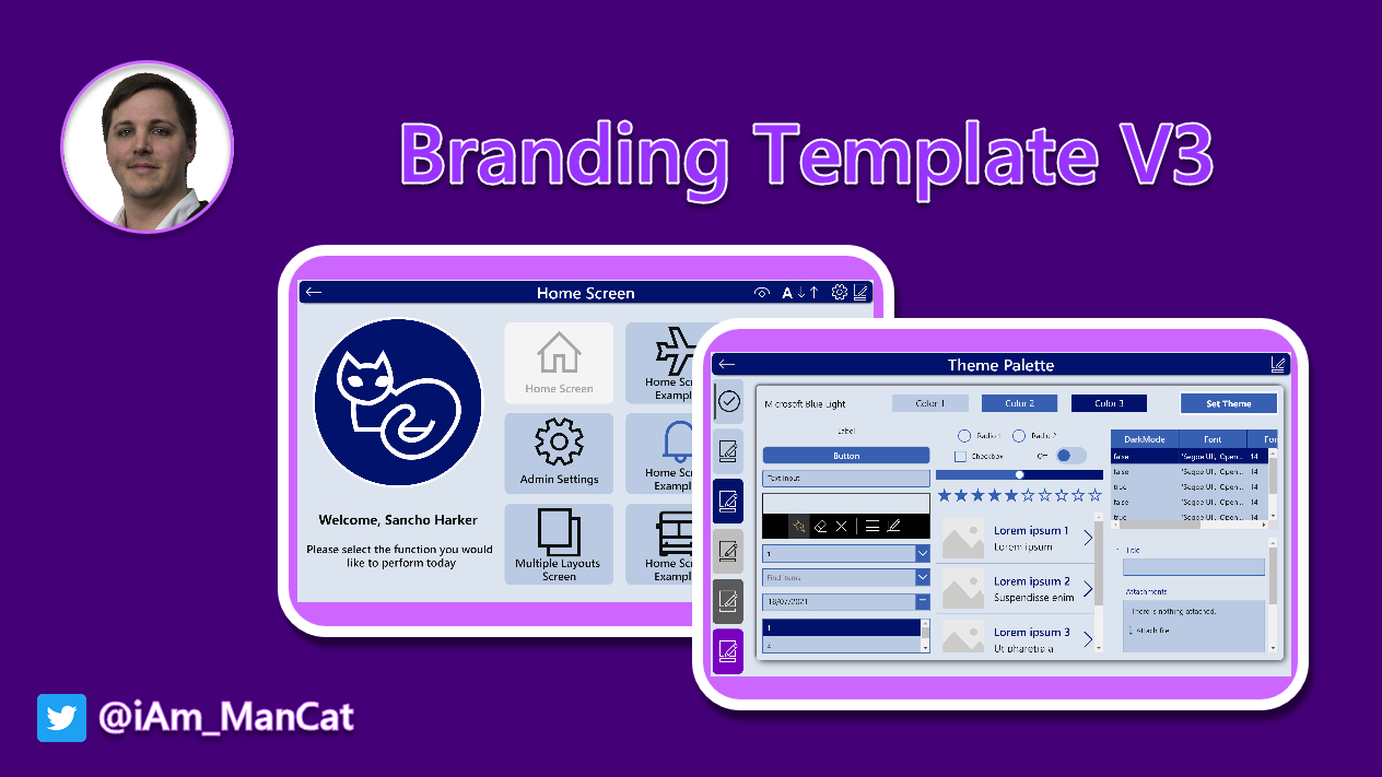 Power Apps Branding Template V3 - Iam_Mancat Blog inside PowerApps Sample Templates