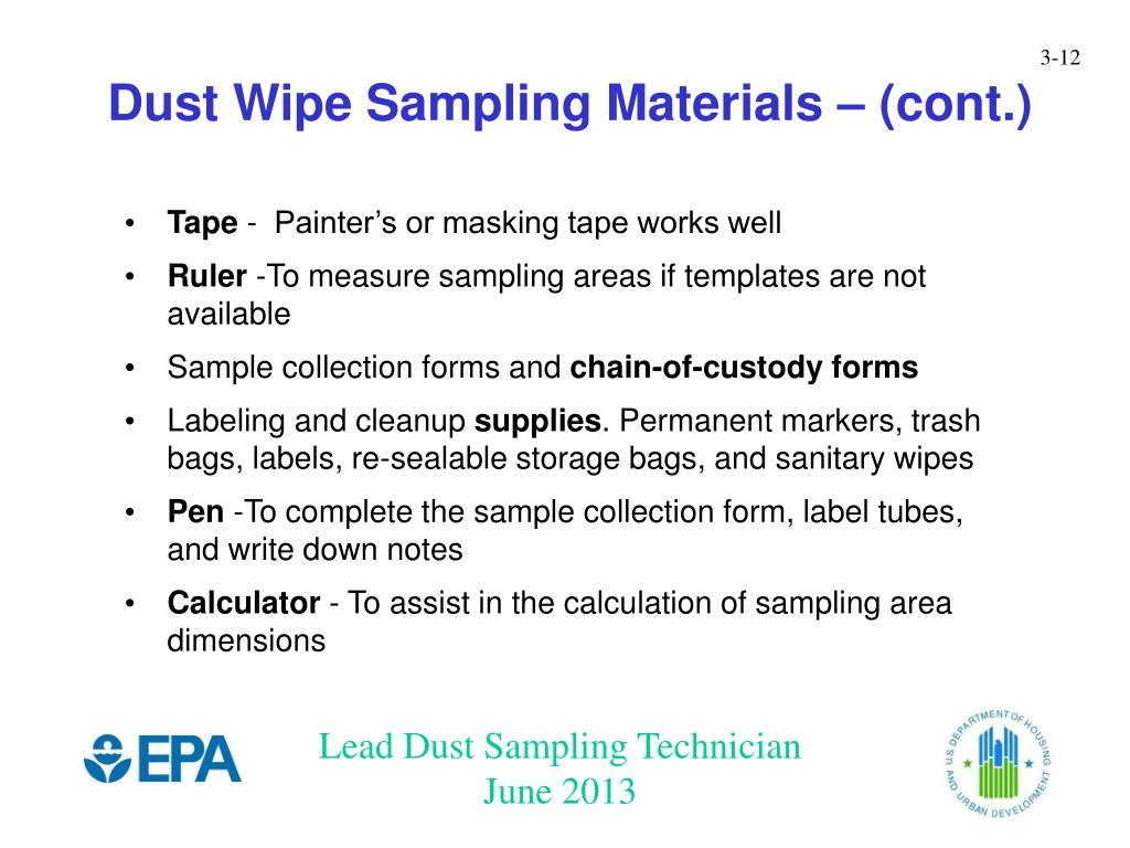 Ppt - Chapter 3 Powerpoint Presentation, Free Download - Id:2365500 regarding Lead Dust Wipe Sampling Template