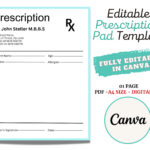 Prescription Pad Template, Medical Prescription, Prescription Intended For Prescription Sample Template