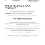 Press Release Ebook Release | Templates At Allbusinesstemplates In Book Press Release Sample Template