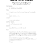 Press Release Template   Fill Online, Printable, Fillable, Blank Inside Free Press Release Sample Template