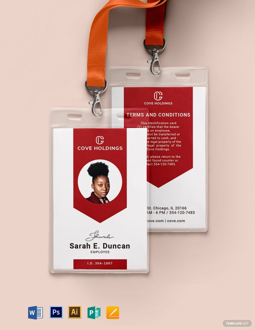 Printable Department Id Card Template In Word, Illustrator, Pages regarding Id Card Templates Sample