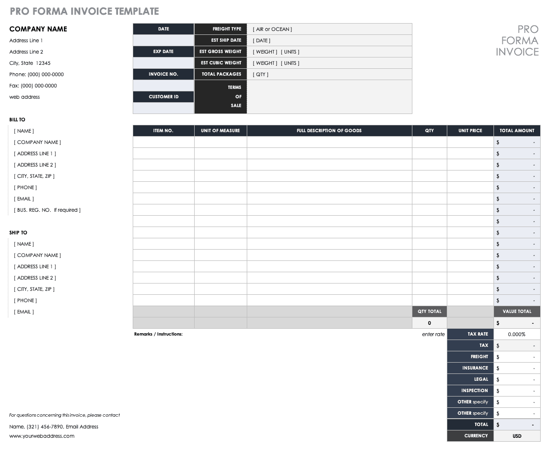 Pro Forma Financial Statements |Smartsheet inside Pro Forma Financial Statements Sample Template