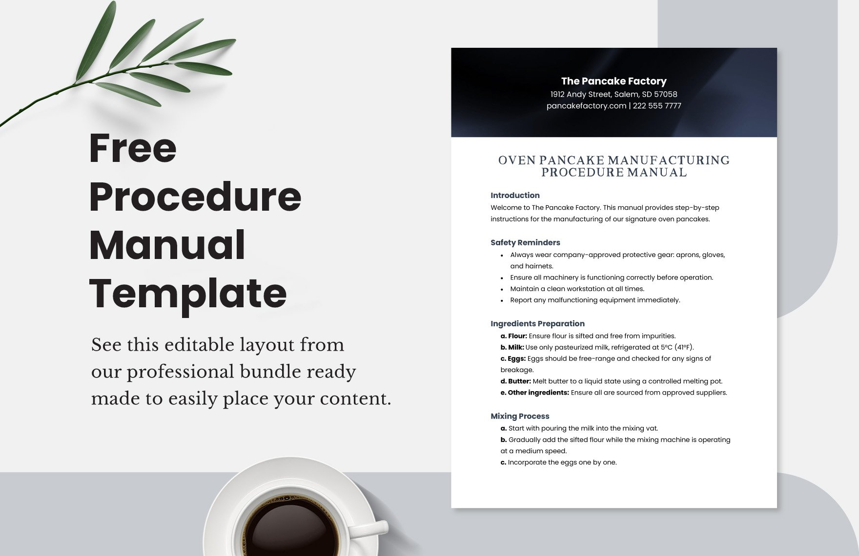 Procedure Manual Template In Pdf, Word, Google Docs - Download in Procedure Manual Sample Template